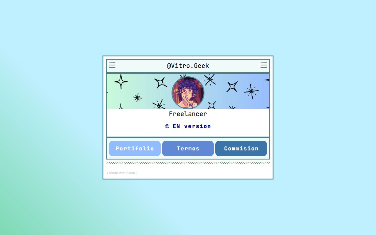 Carrd profile picture for @vitro